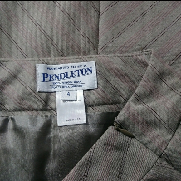 Pendelton Wool A Line Skirt Gray Purple Pink - Picture 8 of 8